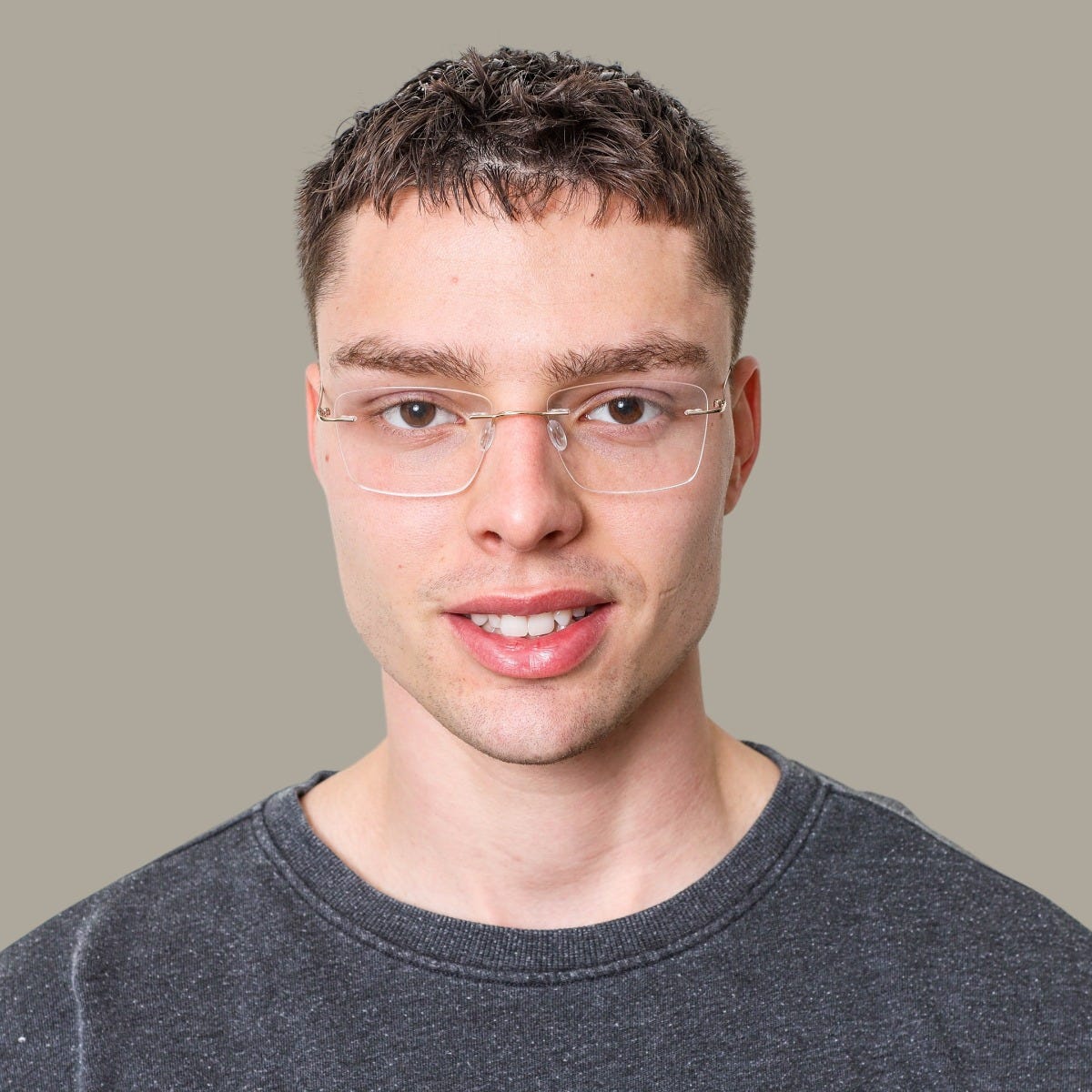 Rimless Eyeglasses 155903-c