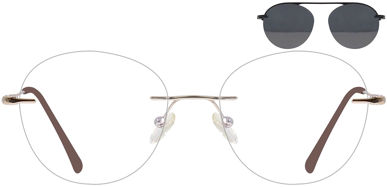 ClipOn Rimless Eyeglasses 155951c