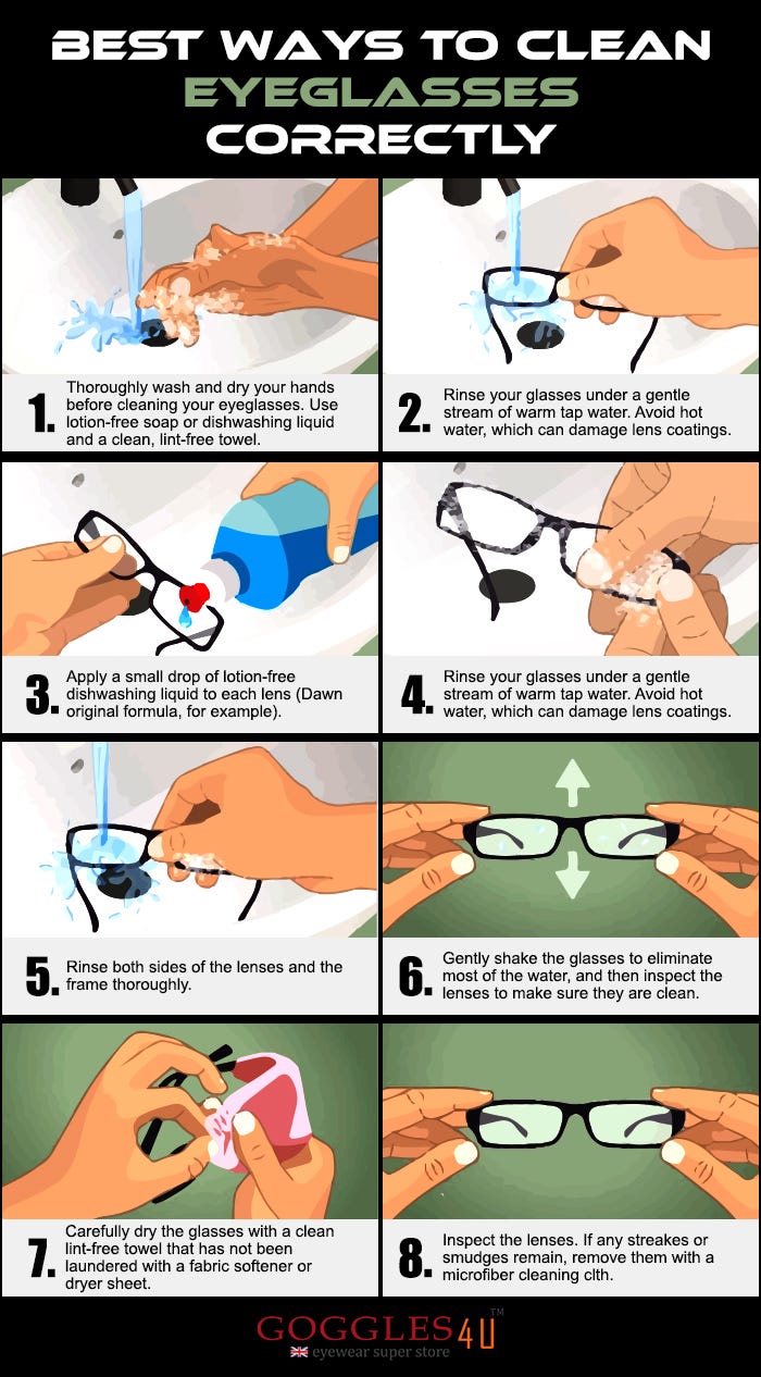 Ways to Clean Eyeglasses