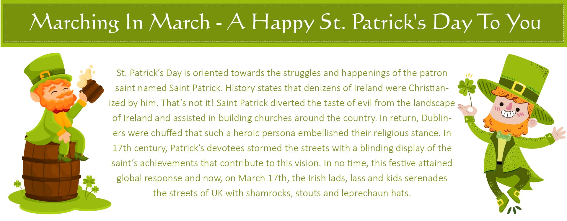 Marching In March - A Happy St. Patrick's Day To You