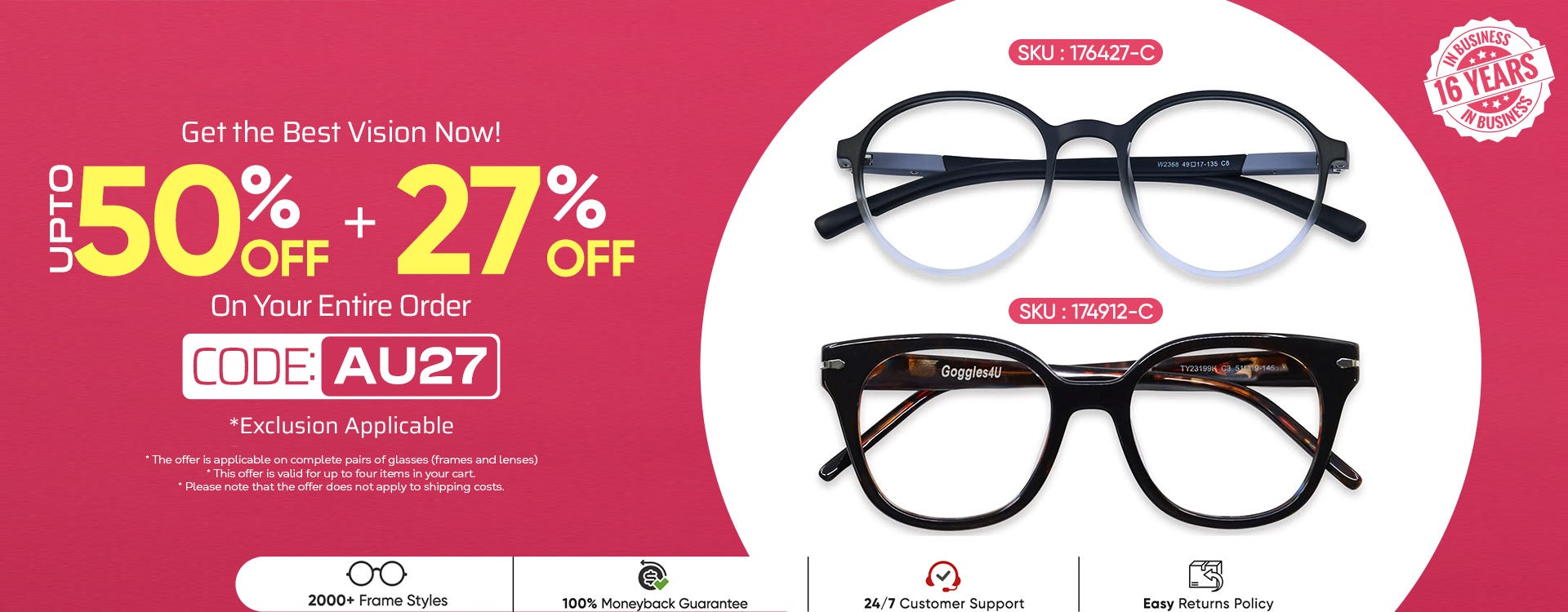 UPTO 50% + 27% OFF On The Entire Order CODE: AUS27